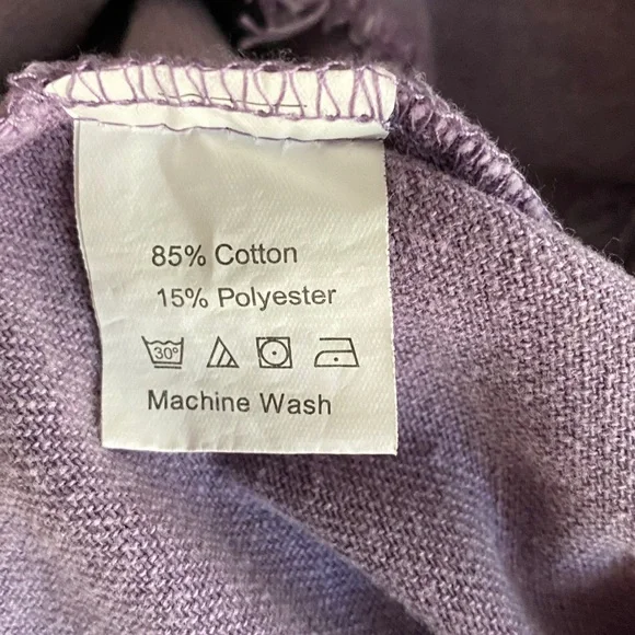 Lavender Distressed High Low Jacket Oversized Small P2P 23” - Picture 10 of 11